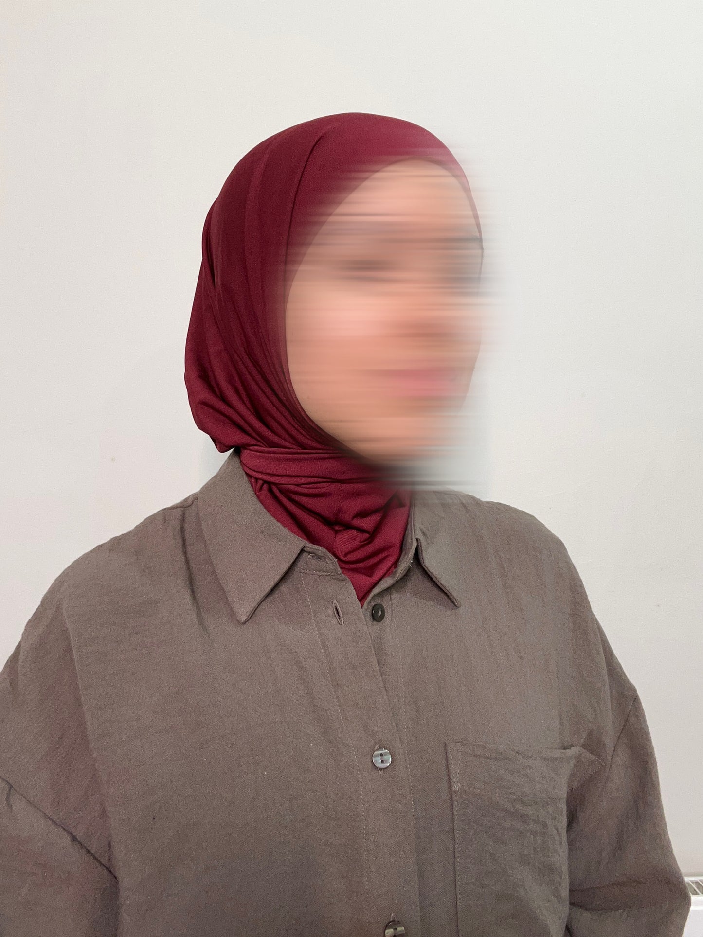 Instant Hijab premium jersey ~burgundy ~
