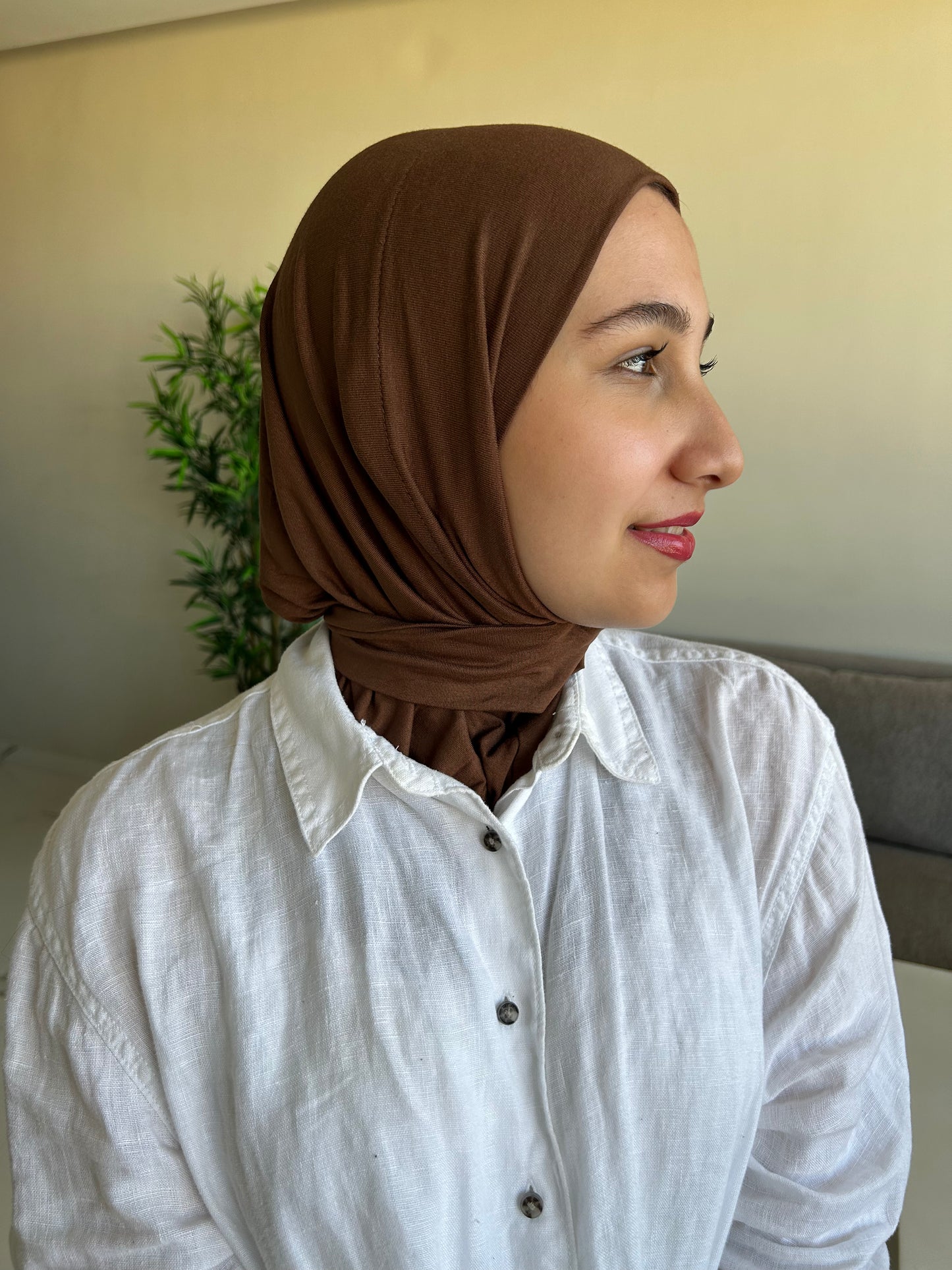 Instant Hijab cotton ~chocolate~