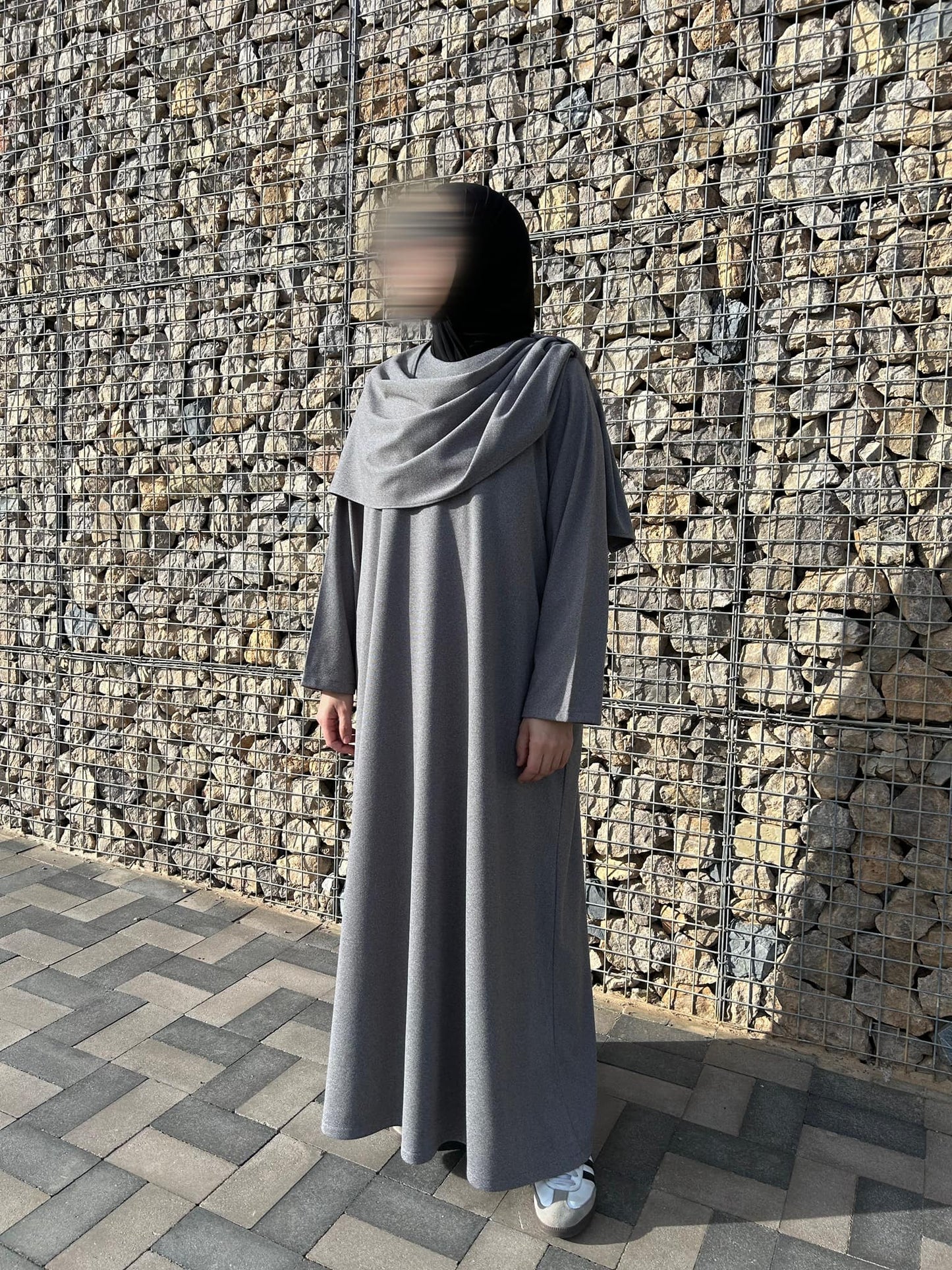 Tweed Abaya - AL ADAN - Black'White