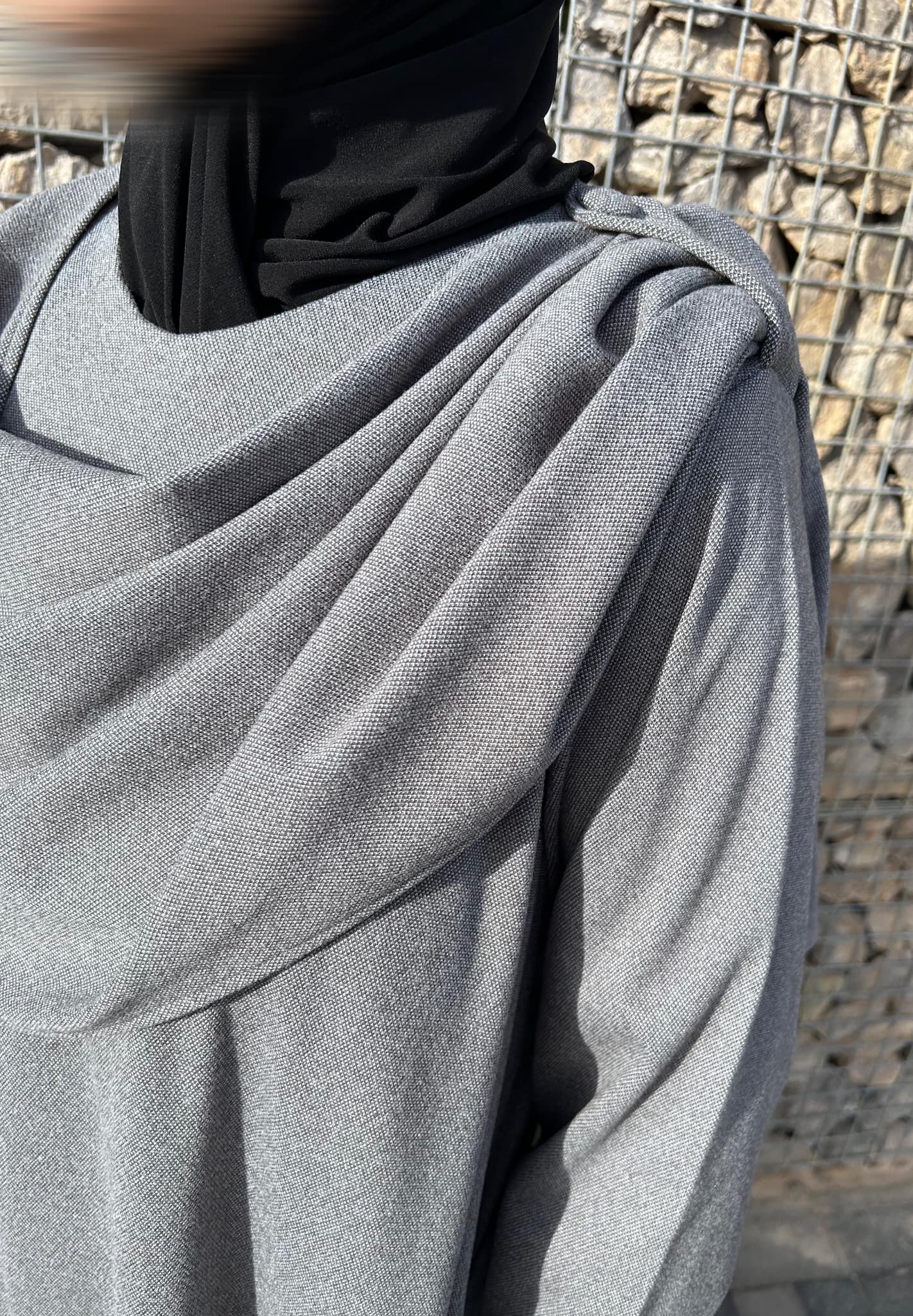 Tweed Abaya - AL ADAN - Black'White