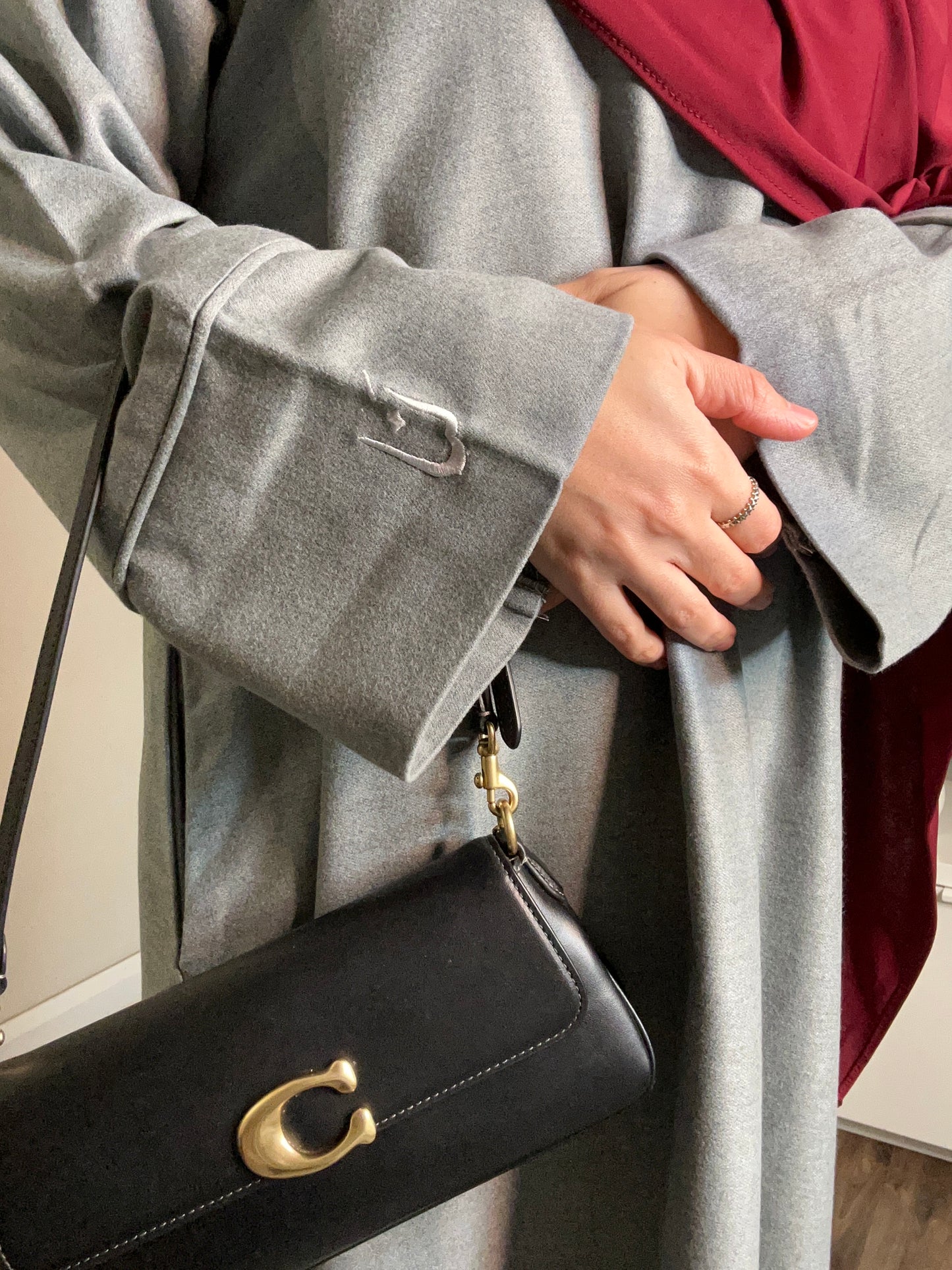 Cashmere abaya -Grey-