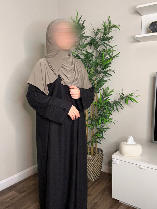 Cashmere abaya -black-