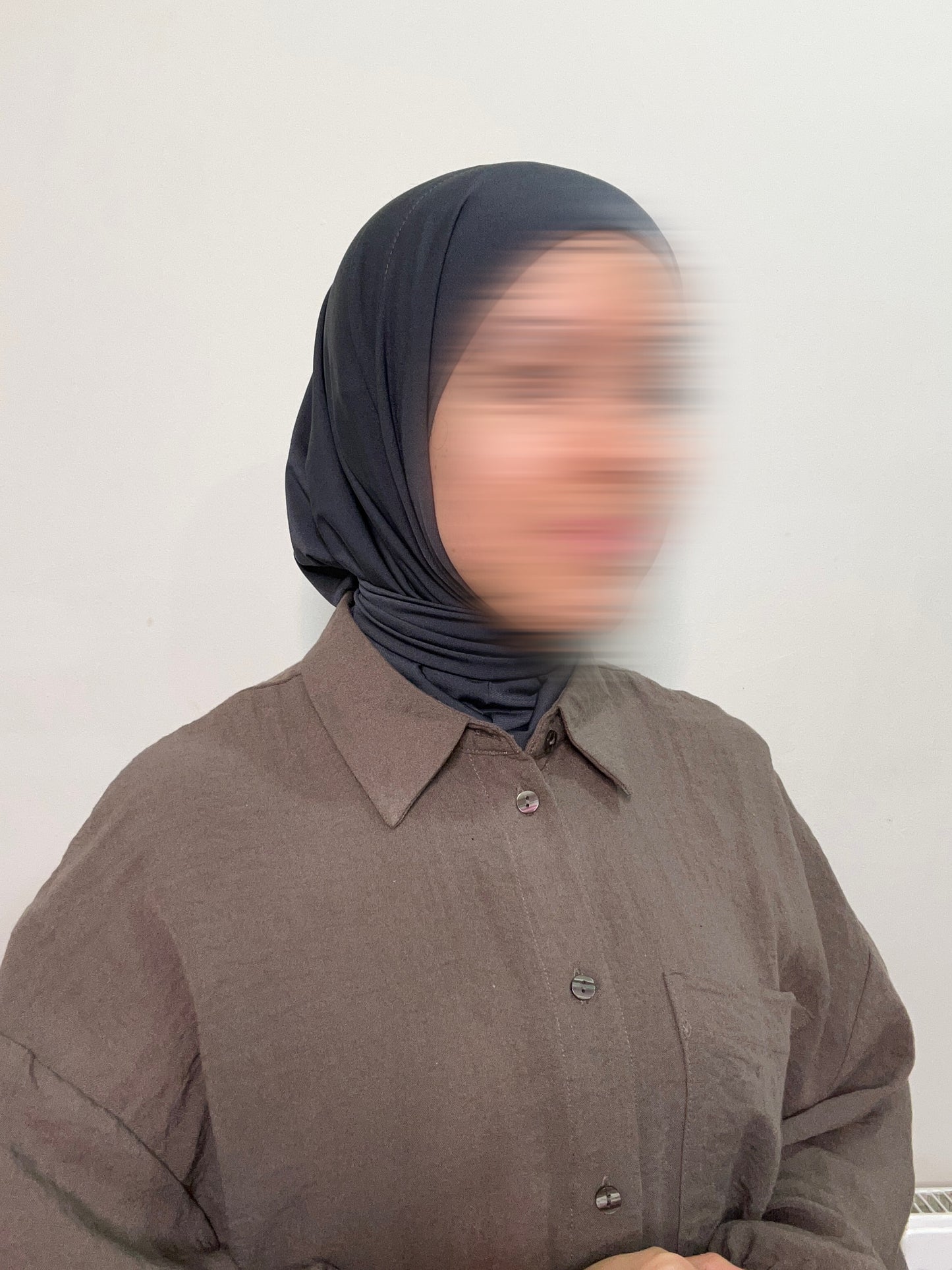 Instant Hijab premium jersey ~charcoal~