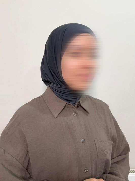 Instant Hijab premium jersey ~charcoal~