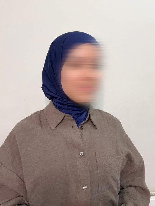 Instant Hijab premium jersey ~navy~