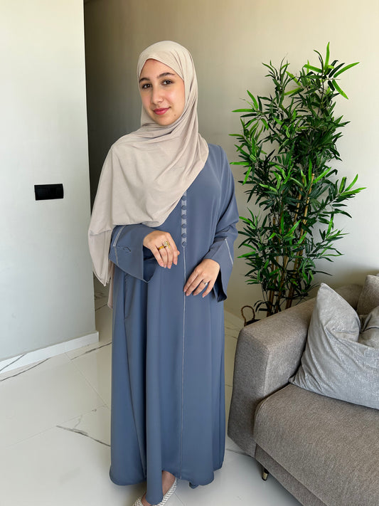 Abaya with Moroccan detailing ~grey~