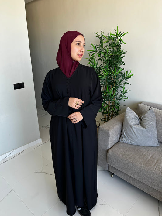 Abaya with Moroccan detailing ~black~