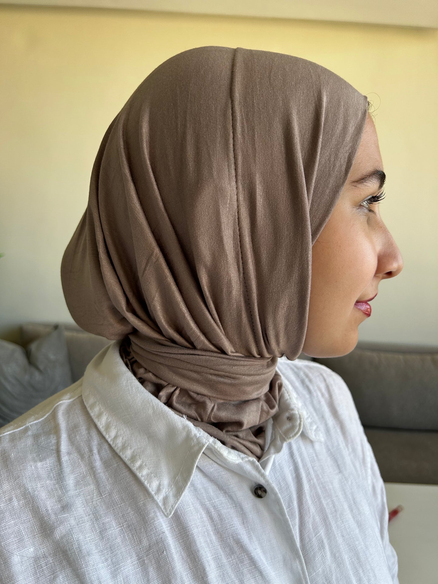 Instant Hijab cotton ~mocha~